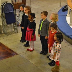 Church children sing